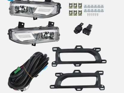 For Nissan Titan 2020-2023 Halogen Fog Lights w/Bezels Switch Bulbs Right&Left 261558996C 261508996C