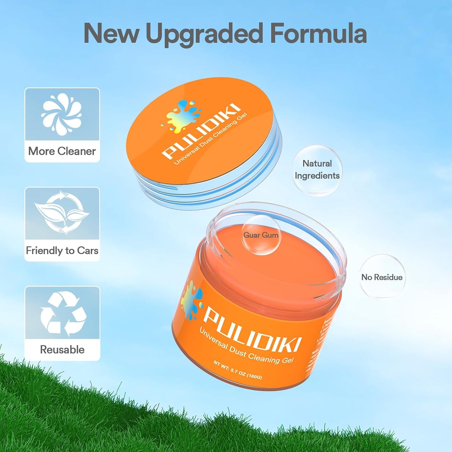 Car Cleaning Gel Car Putty Car Cleaning Kit Car Interior Cleaner Slime Car Cleaning Supplies Auto Detailing Tools Car Accessories Car Gifts for Women Men Keyboard Cleaner Orange