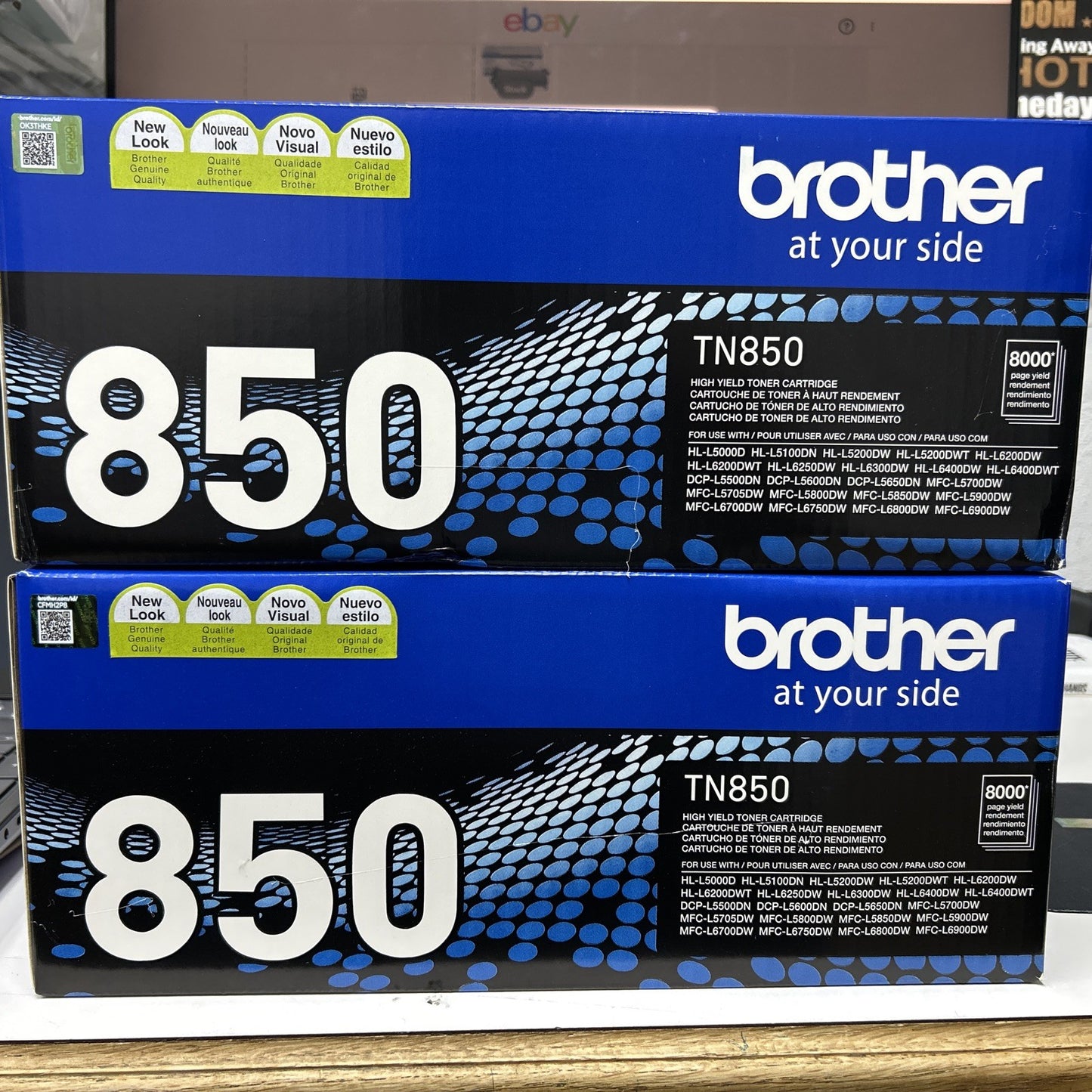 NEW Brother TN850 High Yield Black Toner Cartridge Genuine OEM Replacement