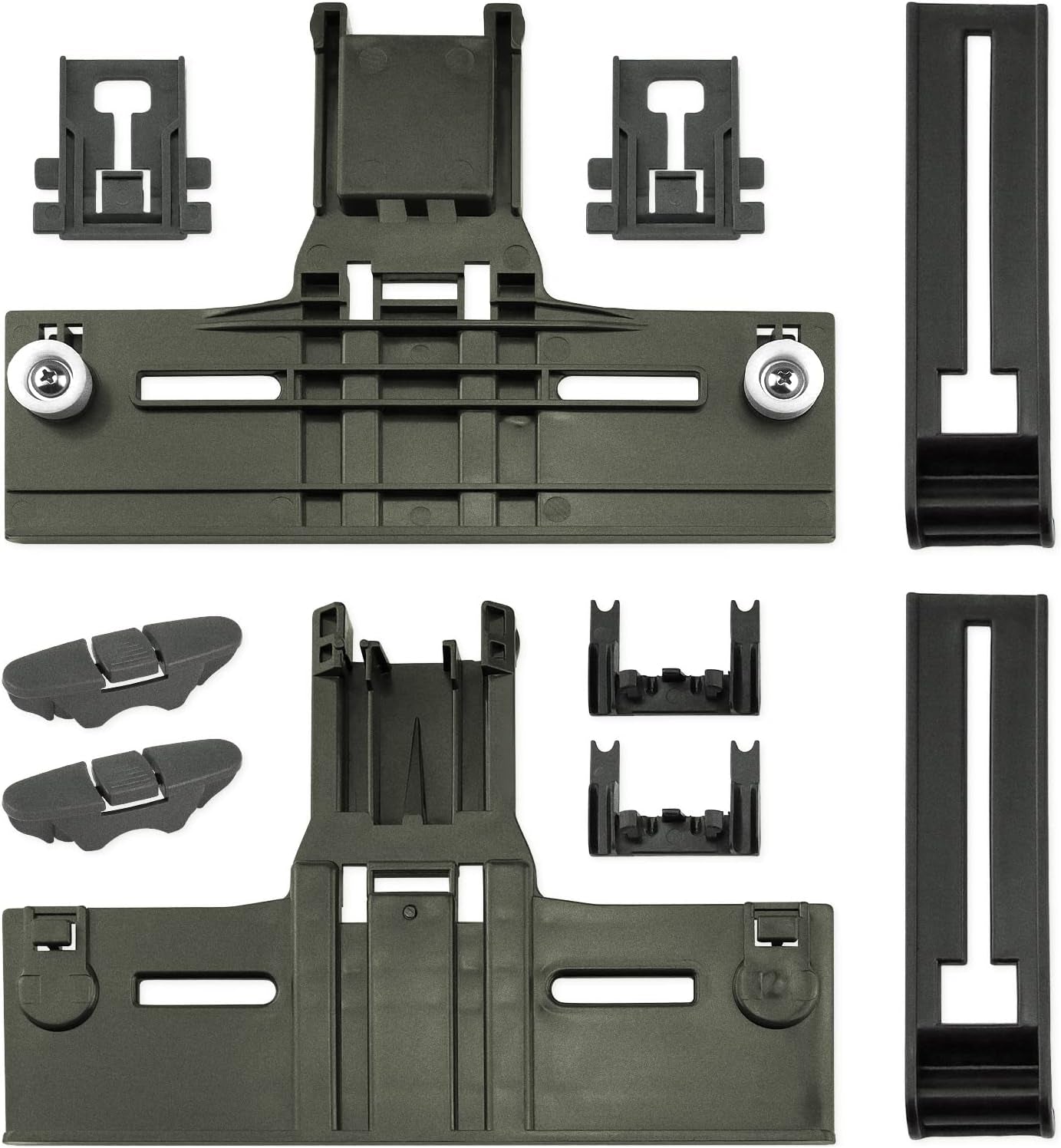 W10350376 Dishwasher Top Rack Adjuster Part Repair Kit (10Pcs) with Upgraded W10195840 & W10195839 & W10250160 & W10508950 Upper Parts Replacement for Whirlpool Kenmore Dishwasher