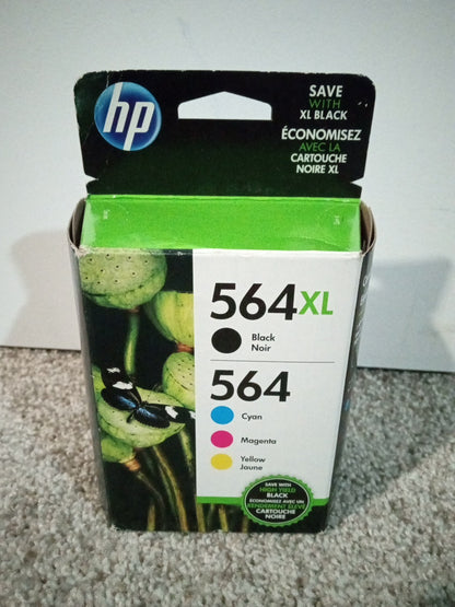 HP 564 / 564XL Ink Cartridges (Cyan Magenta Yellow Black) Exp March 2019