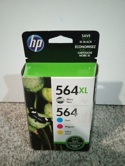 HP 564 / 564XL (N9H60FN) Ink Cartridges (Cyan Magenta Yellow Black) Exp May 2020